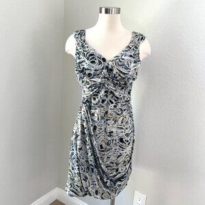 Catherine Malandrino Womens 8 Silk Stretch Sleeveless Dress V Neck